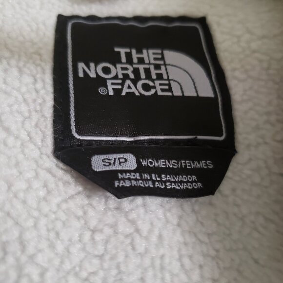 The North Face Retro Denali fleece jacket with red grey off-white plaid women's - Picture 15 of 16